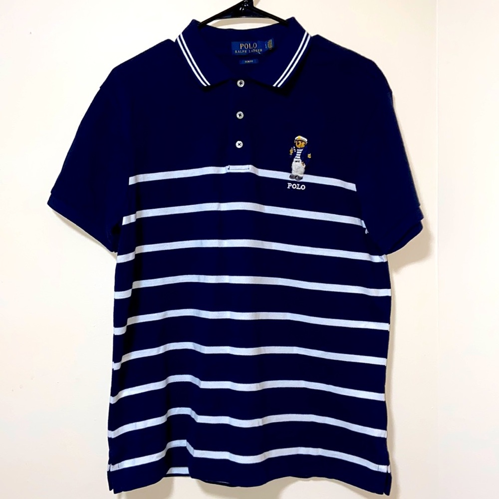 NWT Polo Ralph Lauren Polo Stripe Bear Design Rare